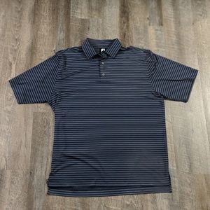 FootJoy Navy Blue Striped Polo Men's XL